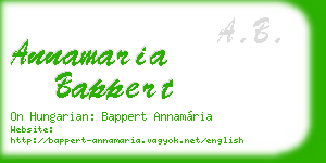 annamaria bappert business card
